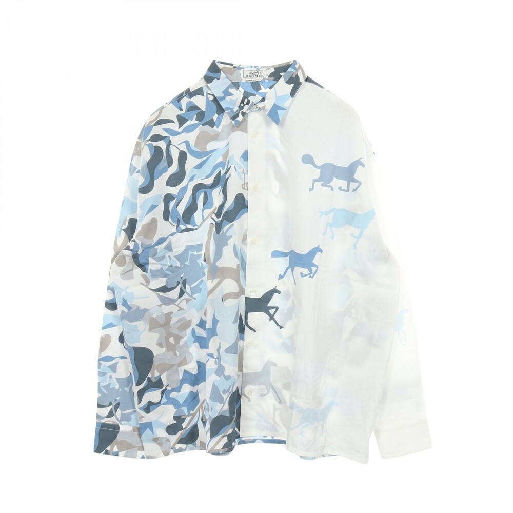 Hermes Puzzle Vegetal Long Sleeve Shirt #344555H59B